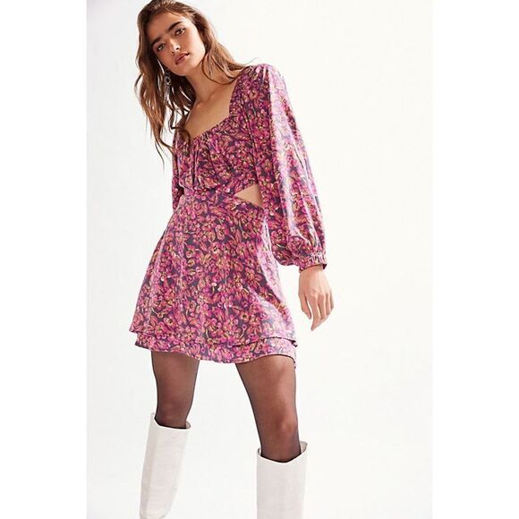 Free people-Jael Printed Mini Dress size M - Picture 7 of 7